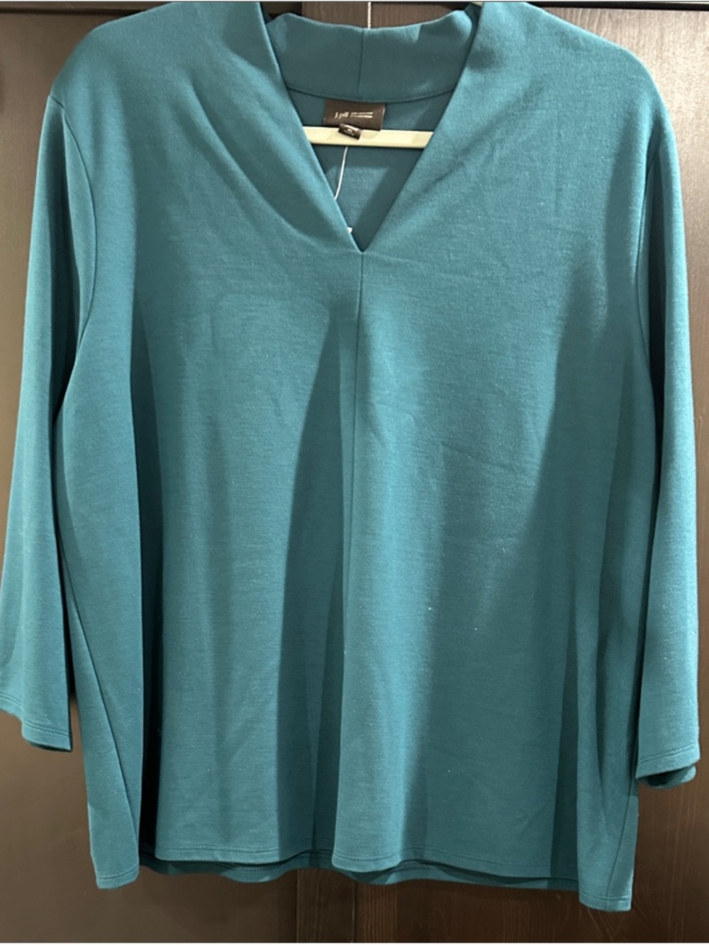 J. Jill Teal V-Neck quarter sleeves A-Line Tunic. Color: Tidewater